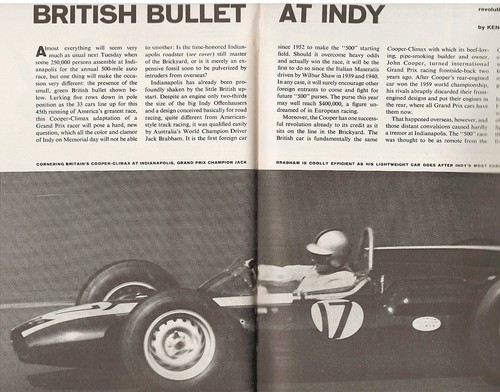 INDY 500 - SPEED AGE & SPORTS ILLUSTRATED 1955-1967 Magazine Articles - Lot of 5 - Picture 19 of 22
