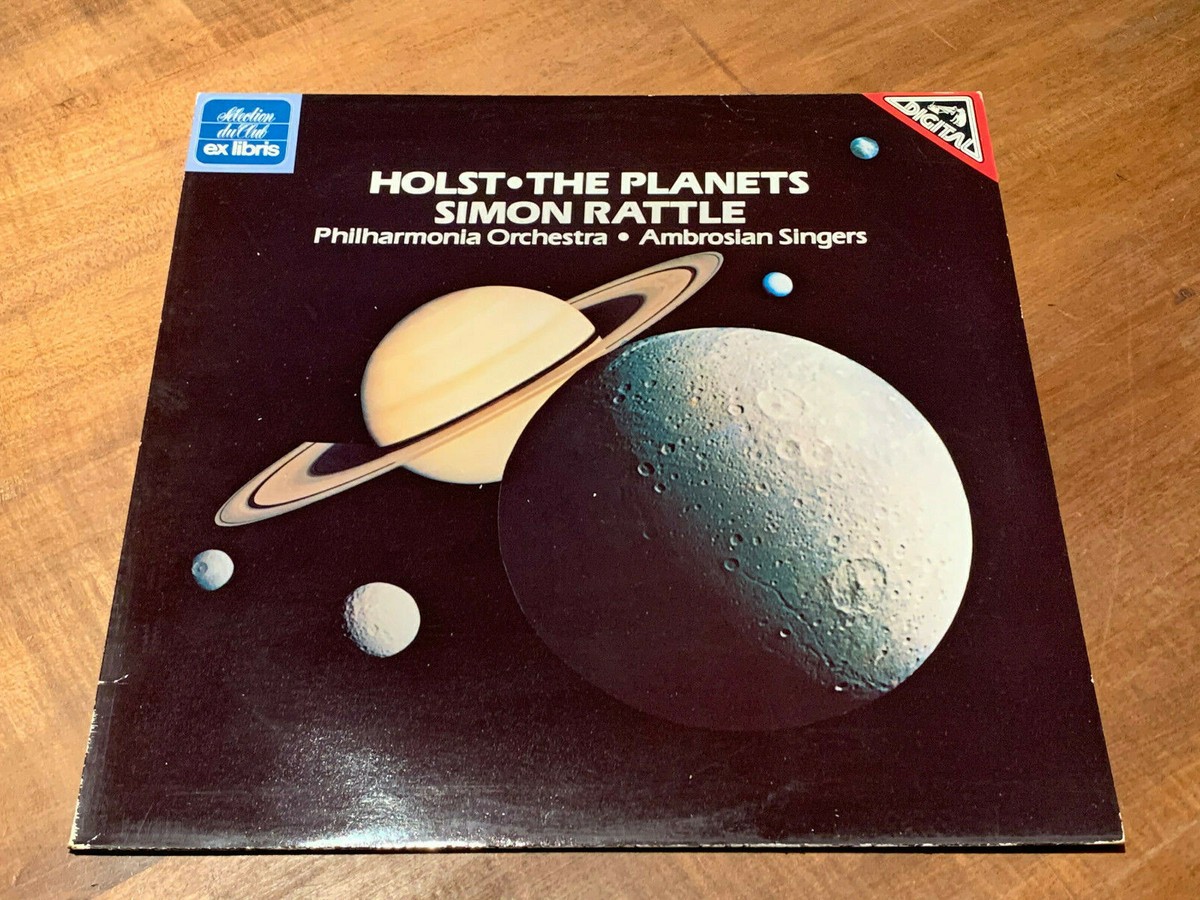 独LP Simon Rattle Holst: The Planets 1C06743028T EMI /00260 Holst The Planets SIMON RATTLE SWISS EMI EX LIBRIS DIGITAL