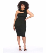 Pink clove plus midi dress UK 18 womens ladies black evening party 