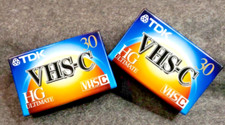 Lot of 2 TDK TC-30 HG Ultimate VHS-C Blank Tapes  BRAND NEW SEALED  DS4D1 