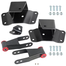 4" Rear Drop Hanger Shackle Lowering Kit For 1988-1998 Chevy Silverado C2500 2WD