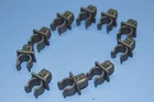 FORD GREY HOOD HOLDER BONNET ROD STAY GRIPPER HOOK ARM CLIPS 10 PIECES
