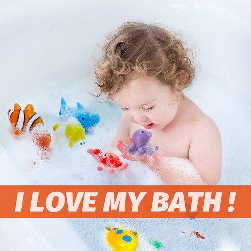 11Pcs Baby Bath Toys Cute Float Animals Sound Toys Kids Swim Shower Fun Toy - Picture 8 of 8