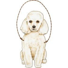 NEW Wood Poodle Dog Ornament Christmas Tree/Wreath/Gift Tag/Sign/Plaque