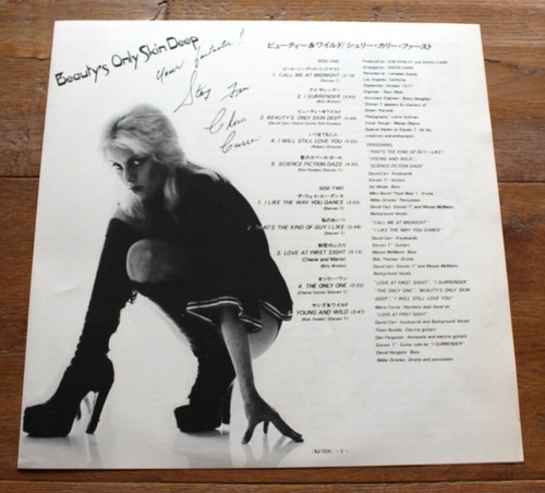 Cherie Currie Beauty's Only Skin Deep Vintage 1977 Japan Signed LP the Runaways - Picture 3 of 4