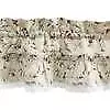 Ellis Curtain Cherries Ruffled 1.5" Rod Pocket Valances 52" x 12" Natural - Picture 6 of 6