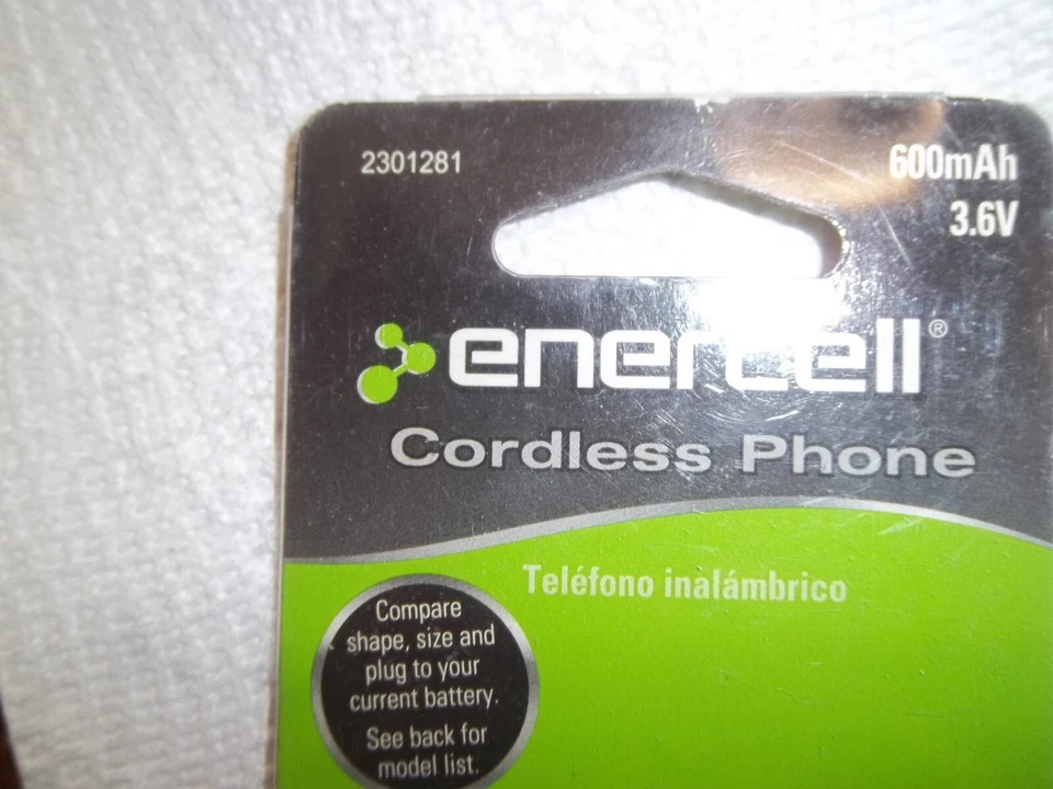 ENERCELL 3.6V/600MAH NI-CD АККУМУЛЯТОР ДЛЯ GE 5-2729 2301281 НОВЫЙ 23-1281 230-1281 - Изображение 2 из 4