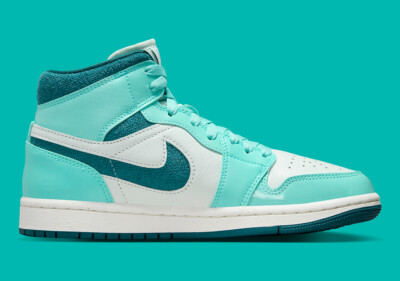 m*a様 Nike AirJordan 1Low turquoise/White Nike Air Jordan 1 Mid SE Turquoise Teal White DZ3745-300