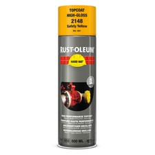 Image of Rust Oleum Hard Hat Metal Spray Paint Safety Yellow 500ml