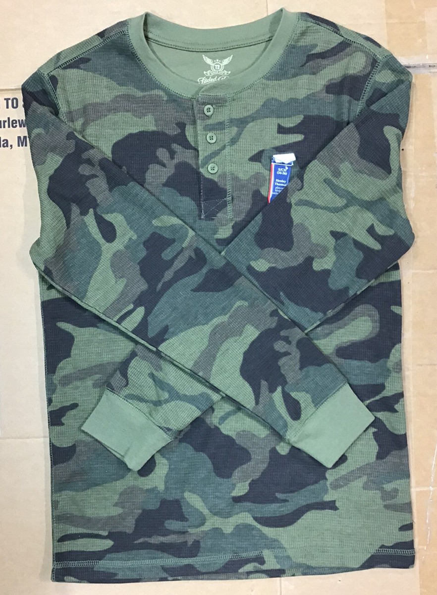 Faded Glory Men's Camo Shirt Green Small G28 | eBay