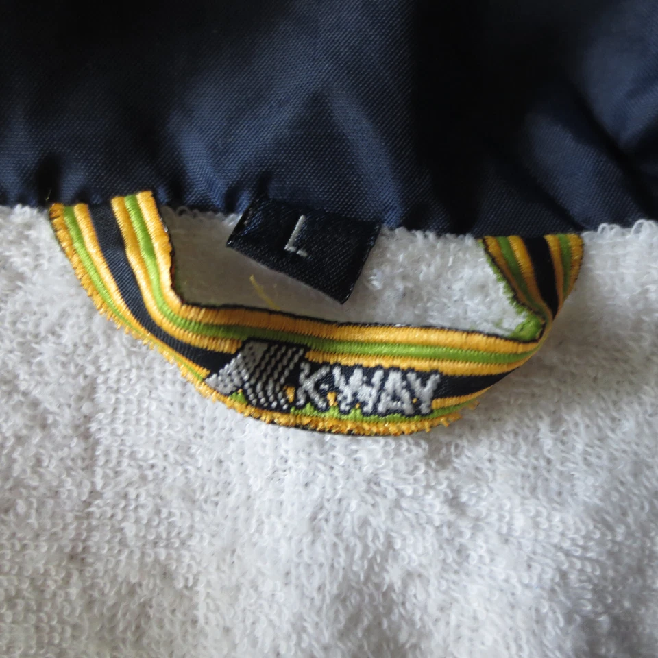 Imperméable Capuche Doublé Vintage 90s K-Way Homme L Blanc Crème - Photo 2/4