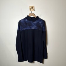 Cuddl Duds Cozy Jersey Fleece Mock Neck Printed Set Women  s size M