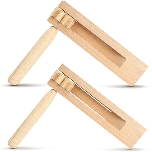 2 Pcs Ratchet Rattle Adult Noise Maker Wooden Soundboard Child Baby Noisemaker