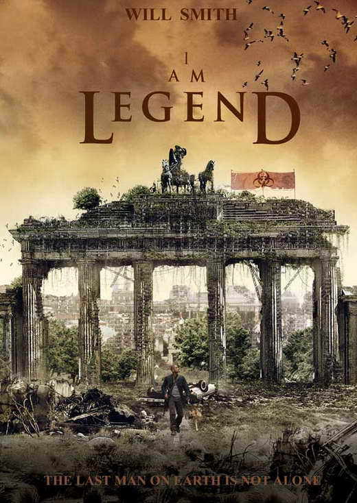 I AM LEGEND Movie POSTER 27x40 D Will Smith Salli Richardso