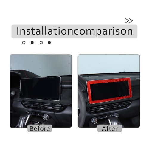 Red Carbon Car Navigation GPS Frame Sticker Styling Trim For Lotus Emira 2021-23 - Picture 13 of 14