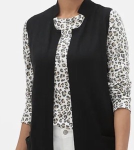 long black vest cardigan