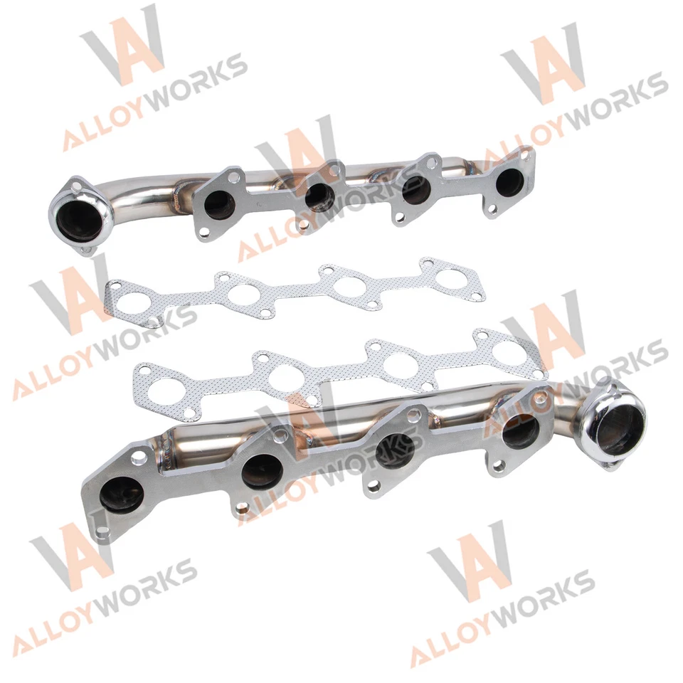 S/S Exhaust Manifold Kit For 2003-2007 Ford Powerstroke F250 F350 6.0L Foto 4 de 4