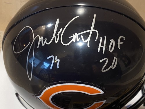 Jimbo Covert Signed Riddell Chicago Bears Mini Helmet HOF '20 JSA & HOF COA - Picture 2 of 10