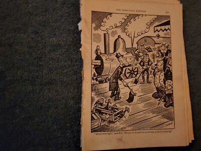 Xm43 Ephemera 1950er Buch Bild dient ihm richtig sagte Bob, er aß sechs Donut 