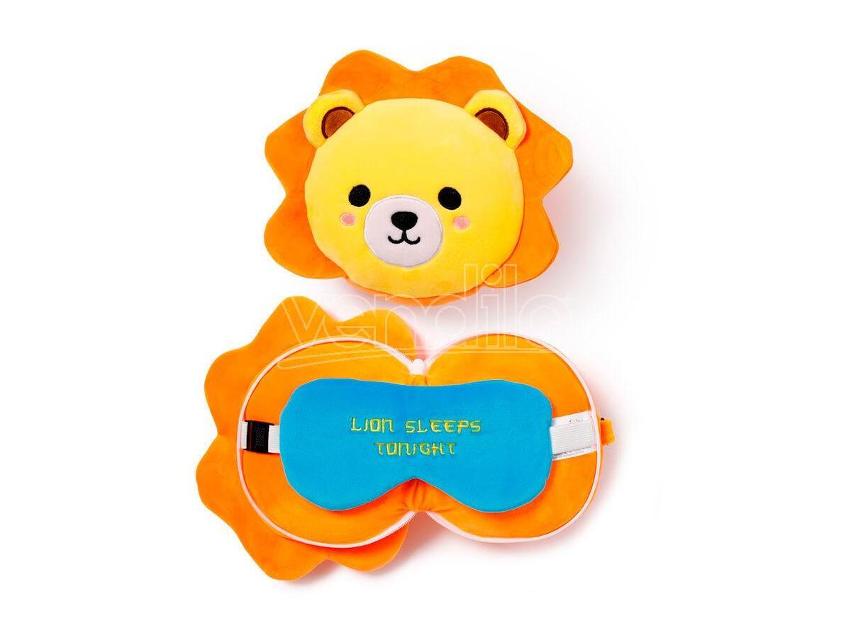Relaxeazzz Adoramals Lion Da Viaggio Cuscino Eye Mask Puckator