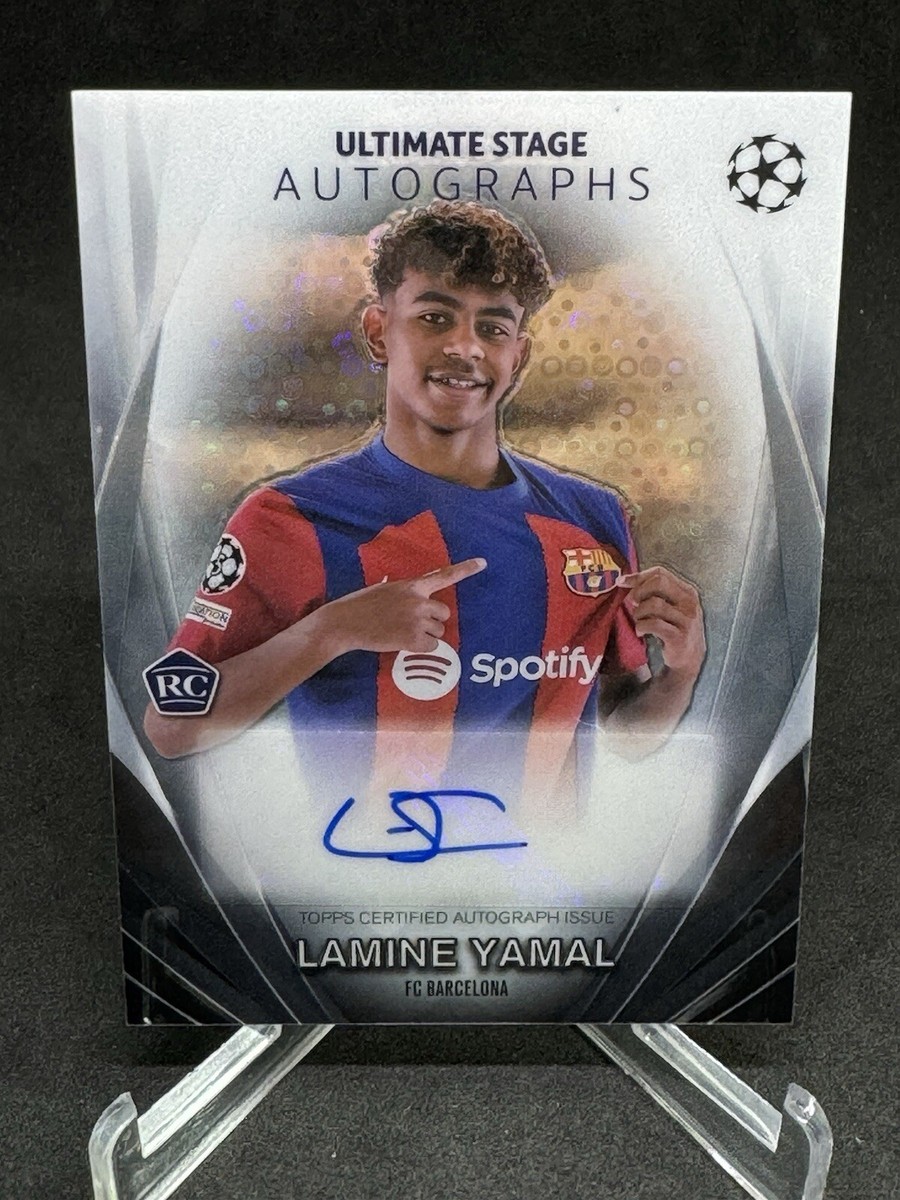 2024 Topps UEFA Ultimate Stage Chrome Lamine Yamal Rookie Auto 