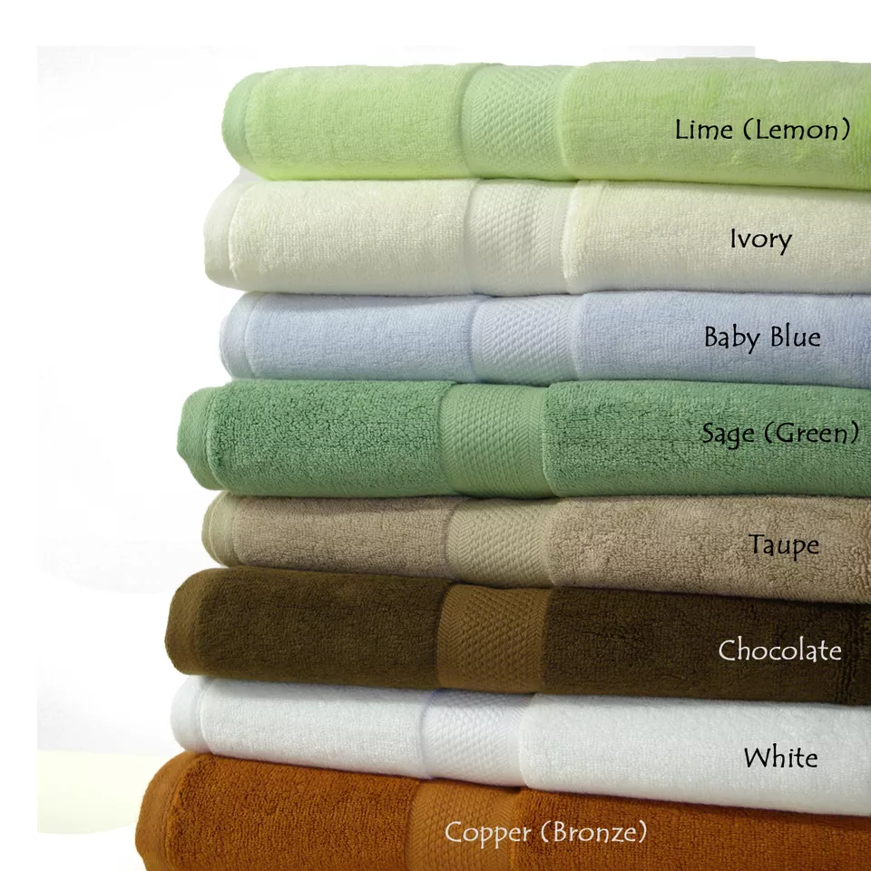 Superior 6 PC Bamboo Cotton Blend Towel Set Highly Absorbent Hotel & Spa Quality - Image 2 of 3