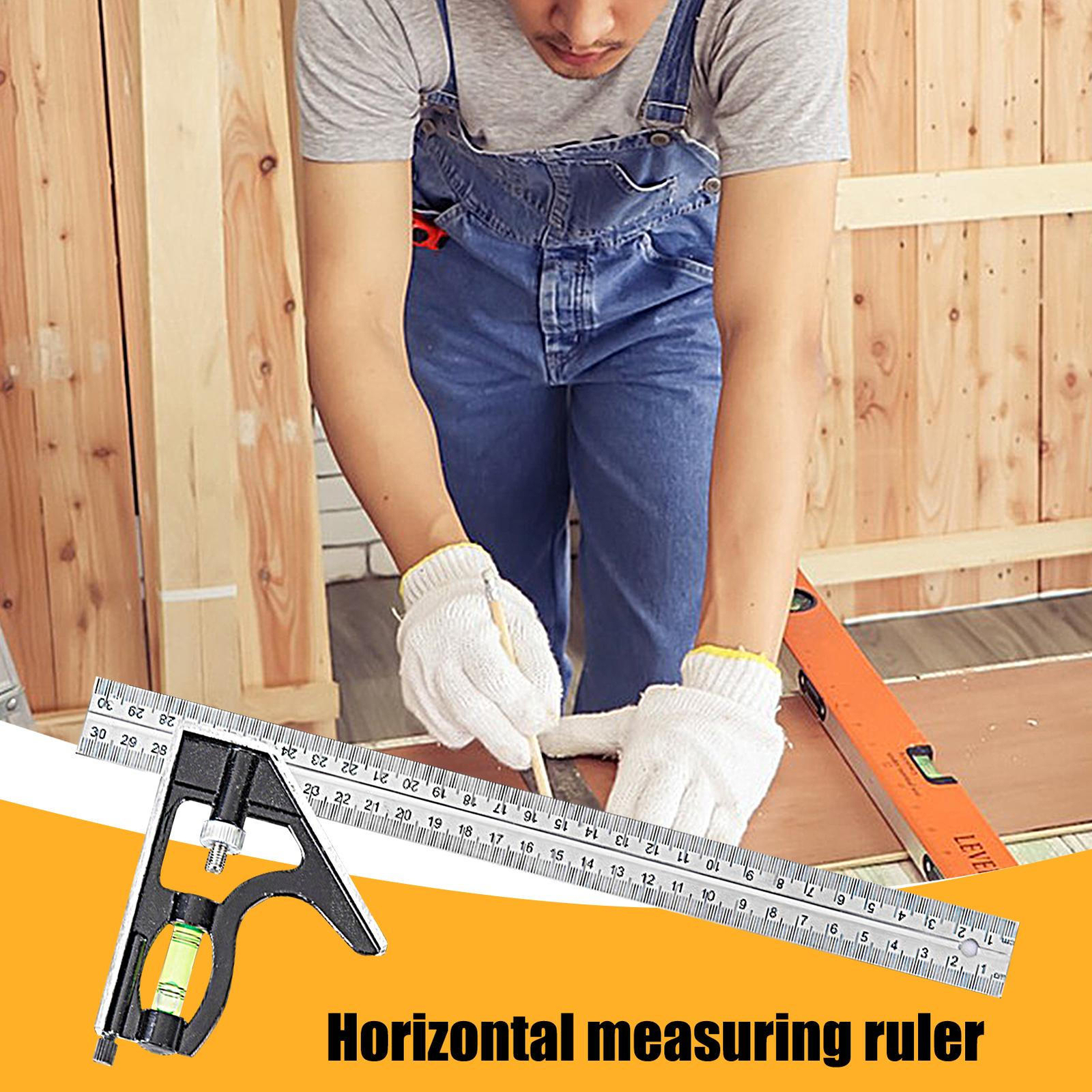 Stainless Steel Adjustable Combination Square Angle Ruler 90 ...
