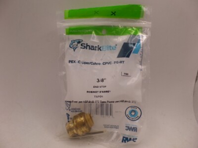 SHARKBITE U512LFA 3/8 IN. (1/2 IN. O.D.) PUSH-TO-CONNECT BRASS END STOP FITTING