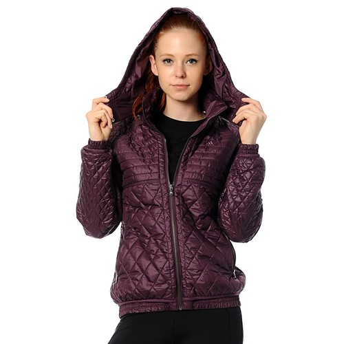 Adidas J Quilt Jacket G69683 Universal All Year Women Jackets Burgundy 170 - 175 cm/L