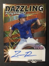 2024 Leaf Vivid - (Liam Peterson) Dazzling Performers Orange Laser (1/1) Florida