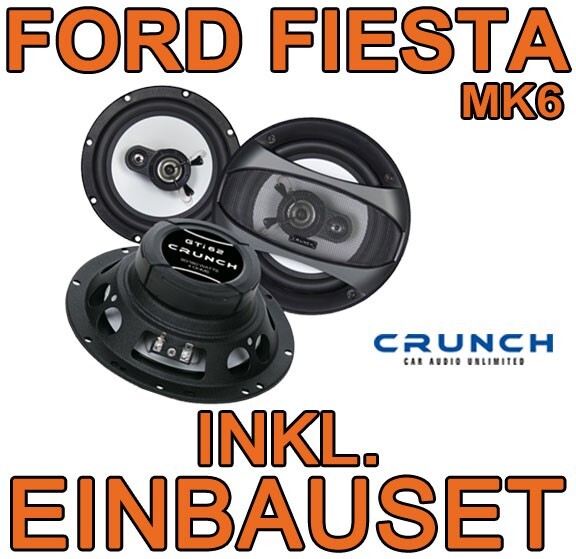 Ford Fiesta MK6 - Crunch GTI Lautsprecher Boxen Einbau SET TÜR VORNE-HINTEN NEU-image