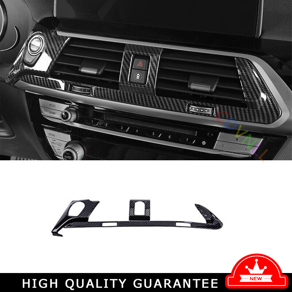 For BMW X3 G01 X4 G02 2018-22 Carbon Fiber Car Middle Air Outlet Vent Cover Trim