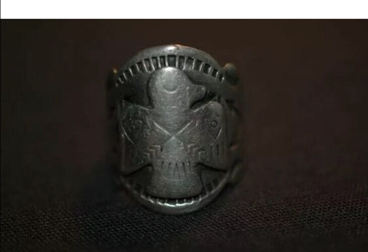 Vintage Navajo Fred Harvey Era Thunderbird Stamped Sterling Vintage Navajo Fred Harvey Era Thunderbird Stamped Sterling