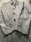1960s Men's True Vintage Black Plaid Raincoat Overcoat Trench- 39R — photo 9