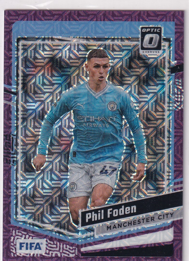2023-24 Panini Optic Donruss Soccer No. 88 Phil Foden Purple Mojo 13/25