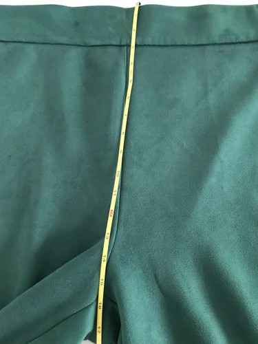 Fashion To Figure Ankle Slim Crop Velour Tight Womens Size 3 Green Pull on Pants - Picture 7 of 9