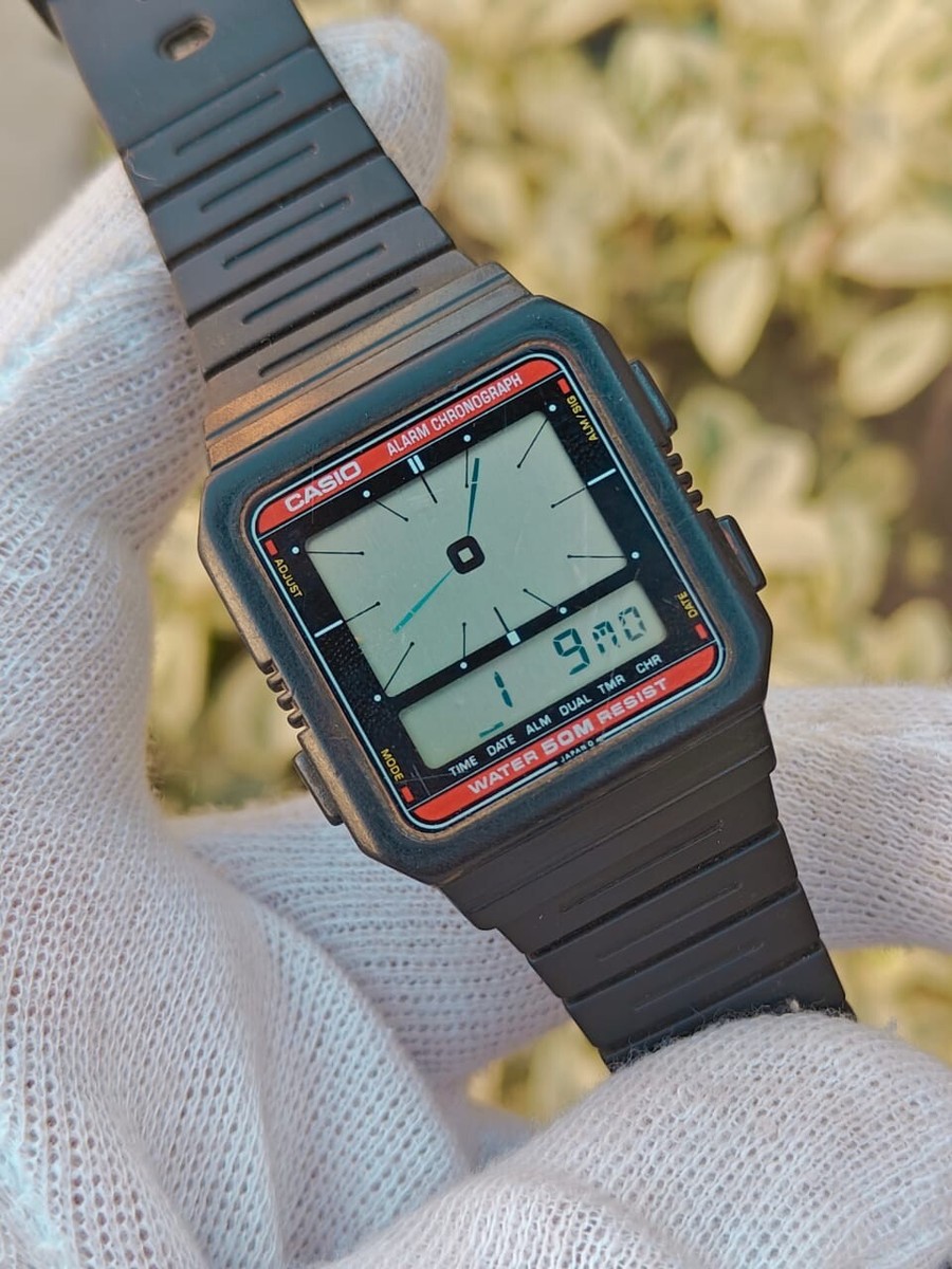 レア VINTAGE 1982's CASIO AE-8W  腕時計 Rare Vintage Casio 188 AE-8W Ana-Digi Alarm Chrono Digital
