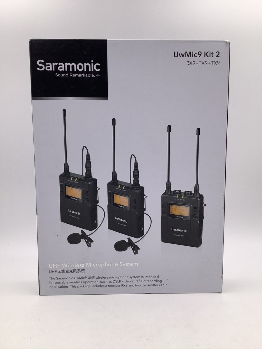 Saramonic UwMic9 Kit 2 UHF Wireless Lavalier Microphone System rx9