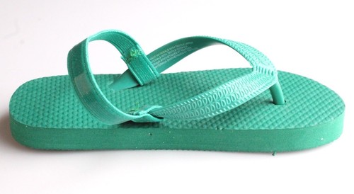 Sandalias chanclas de goma a rayas verdes o verdes/azules para niños nuevas - Imagen 5 de 18