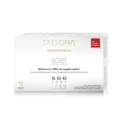Crescina SUPER FORMULA Re-Growth and Anti-Fall Hair 500 Men 20+20 Vials