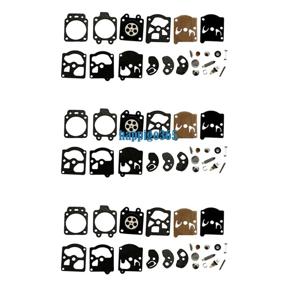 3x Vergaser Membran Satz Reparatursatz für Walbro D10-WAT WA WT Dolmar Solo