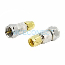 10x SMA Male to F Male Plug Straight Type Coax Adapter Connector SMA-F Adapter
