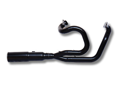 2-1 Matte Black Exhaust for V-Rod Muscle Night Rod Street Rod Harley
