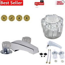 Elegant Chrome Garden Tub Faucet with Acrylic Handles - Mobile Home Installation