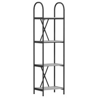Graues BüCherregal Sonoma 40X30X146 Cm Holzwerkstoff Standregal