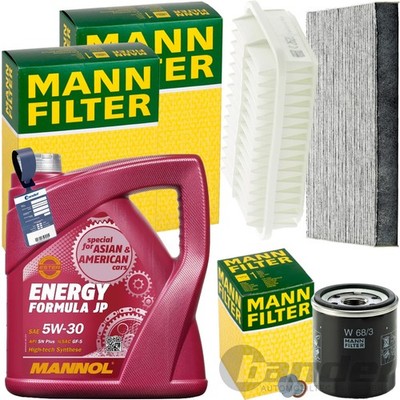 MANN INSPEKTIONSPAKET+4L MANNOL 5W-30 ÖL passend für TOYOTA AVENSIS COROLLA E12