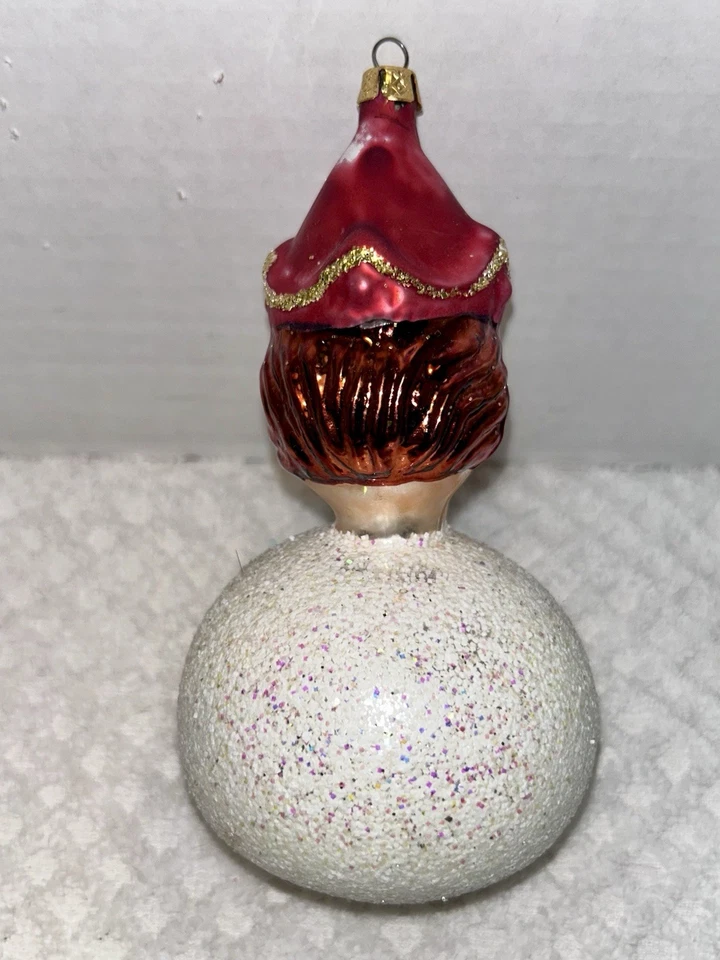 Винтажное стеклянное украшение для рождественской елки Christopher Radko Prince on Ball 1991 5 дюймов - Изображение 4 из 4