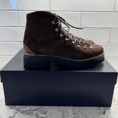 Ralph Lauren Purple Label Boots Mens Size 9D Brown Suede Darrow Lug Hiking abc