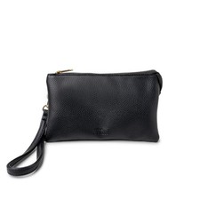 Kedzie Eclipse Wallet Crossbody Black Vegan Leather Convertible Travel Bag