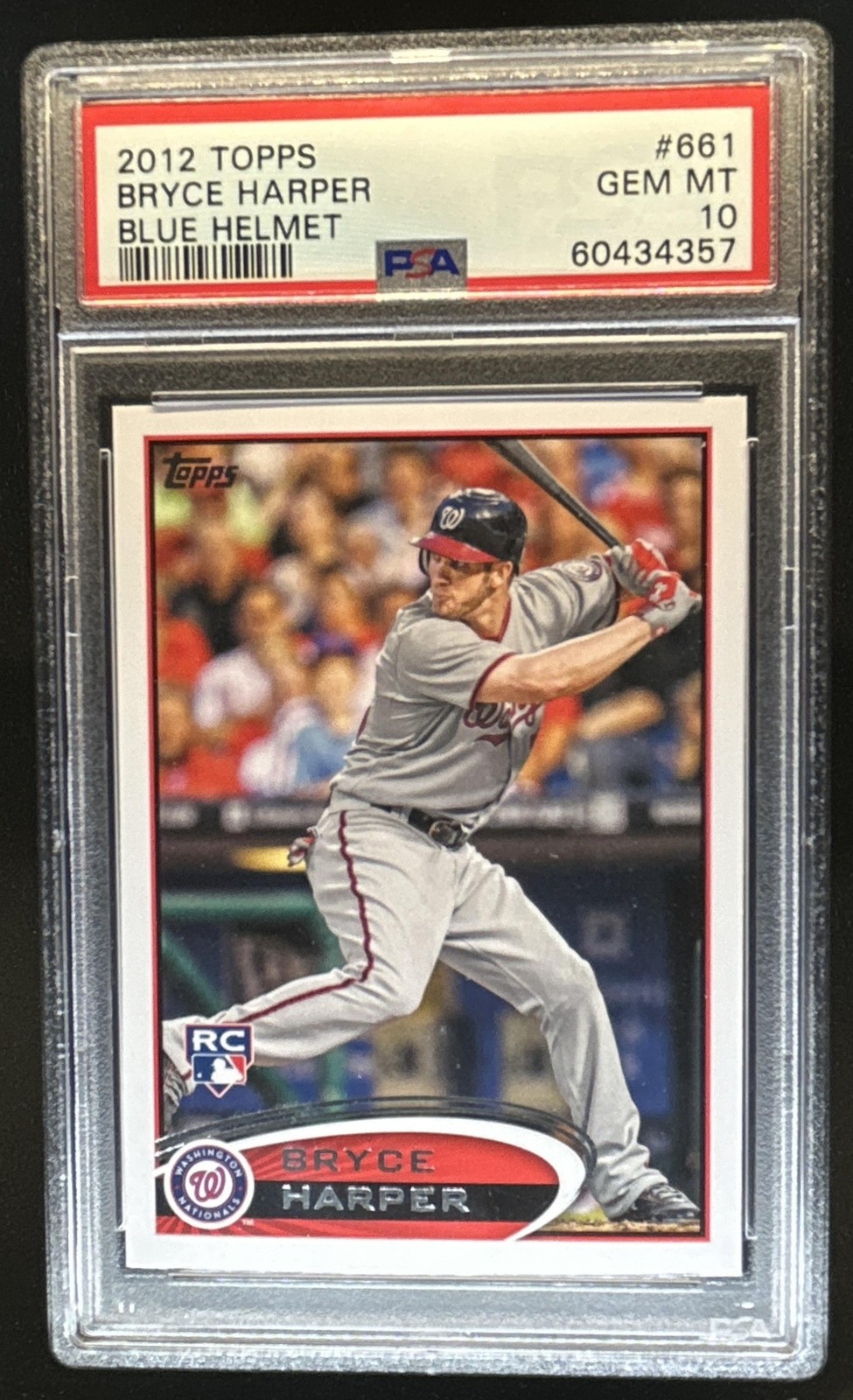 2012 Topps Bryce Harper RC Rookie SP VAR #661b Nationals PSA 10 GEM MINT